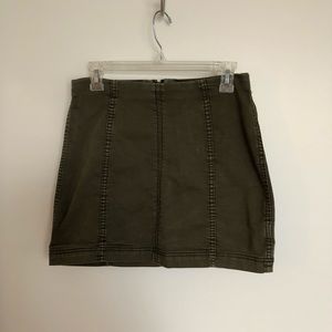 Free People Stretch Pencil Skirt Green